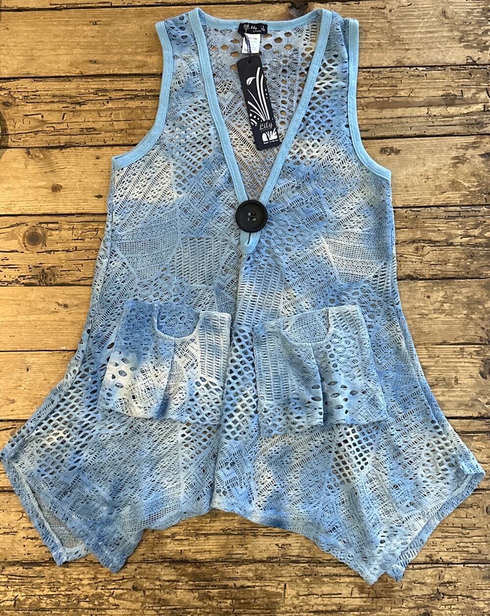 Lily By Firmiana Women’s Tie Dye Sleeveless Cover Up Size M NWT
